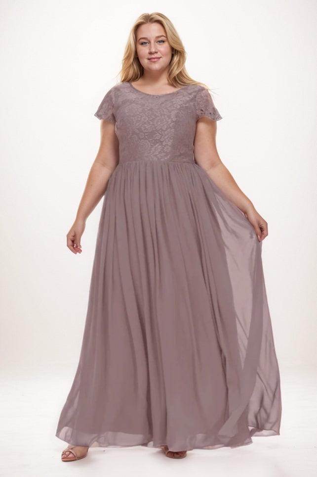 A-Line Maxi Chiffon Bridesmaid Dress CB0764