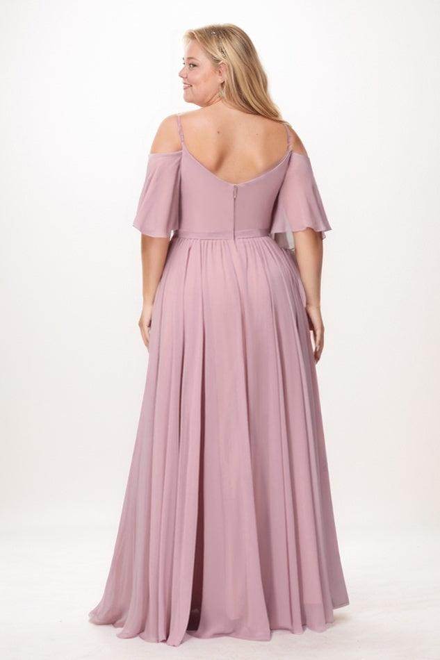 A-Line Maxi Chiffon Bridesmaid Dress CB0775
