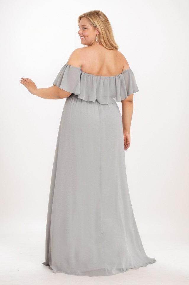A-Line Maxi Chiffon Bridesmaid Dress CB0777
