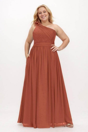 A-Line Maxi Chiffon Bridesmaid Dress CB0779
