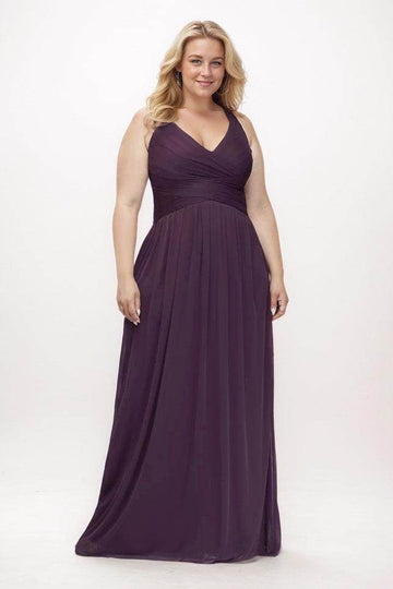 A-Line Maxi Chiffon Bridesmaid Dress CB0786