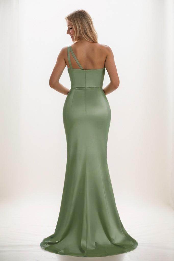 Trumpet Bridesmaid Dress with Split and Sweep Train CB0793