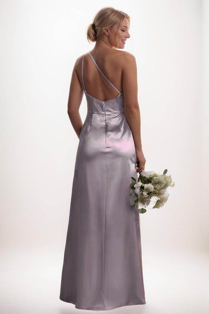 Sheath Bridesmaid Dress with High Split in Light Blue CB0795