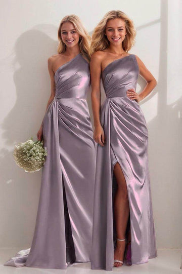 Sheath Bridesmaid Dress with High Split in Light Blue CB0795