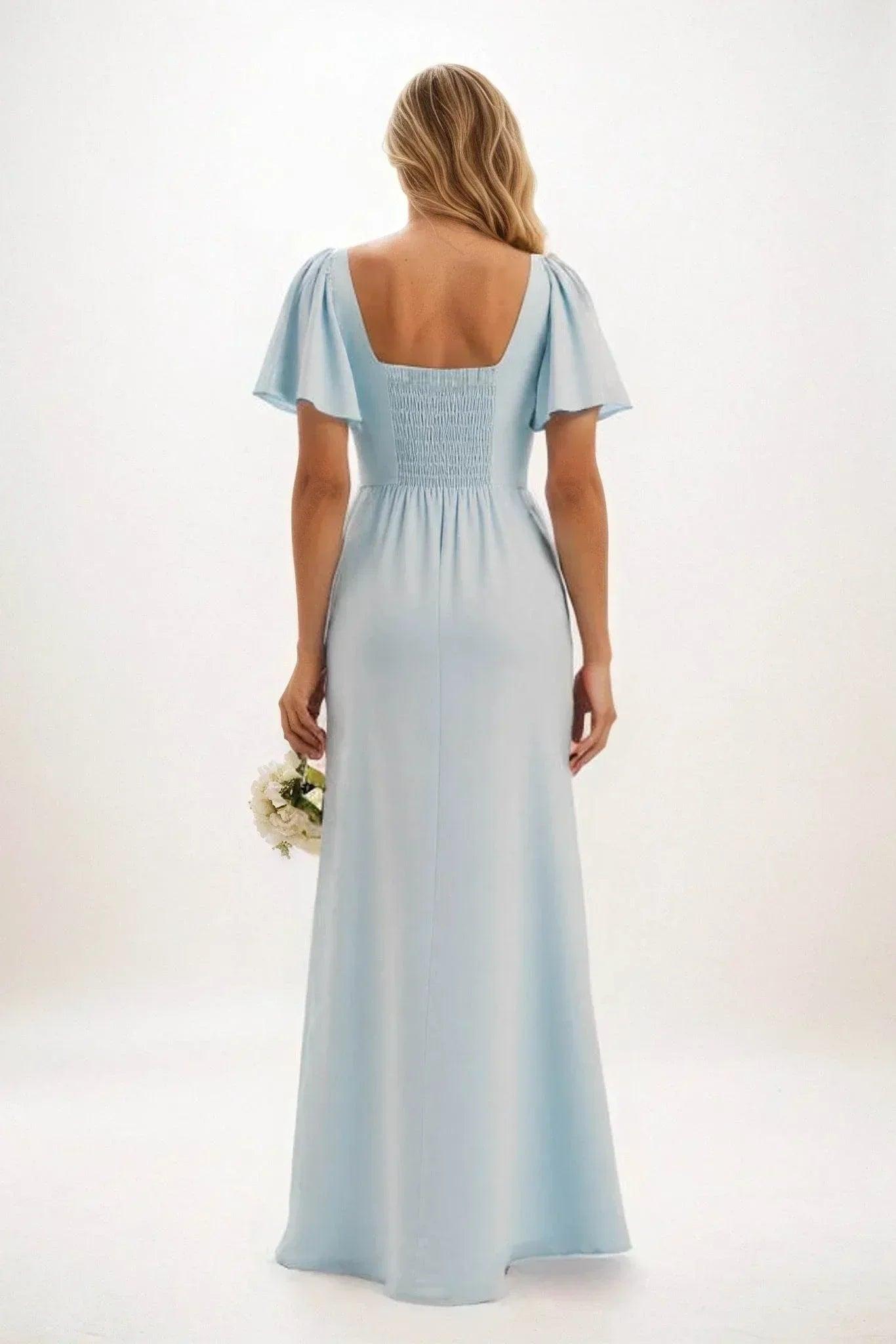 Sheath-Column Maxi Chiffon Dress CB0813CS