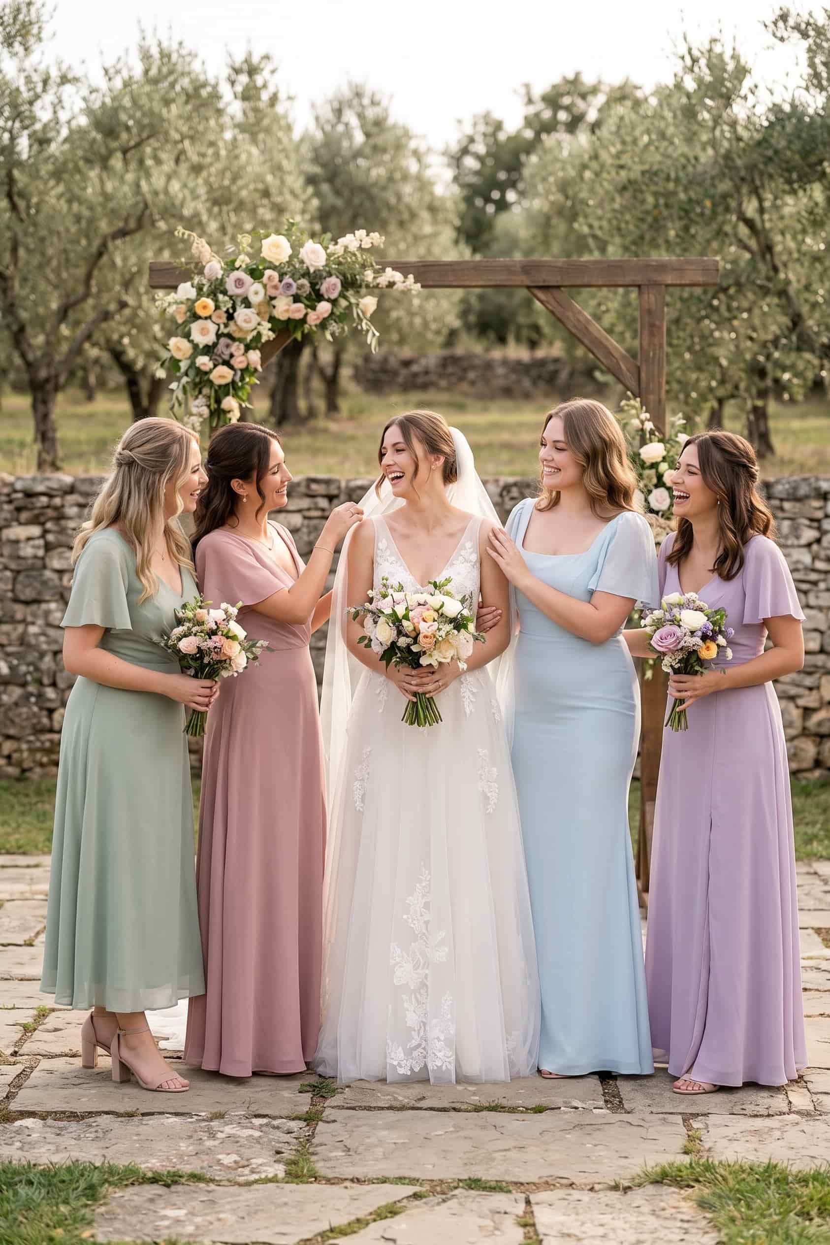 Sheath-Column Maxi Chiffon Bridesmaid Dress CB0813