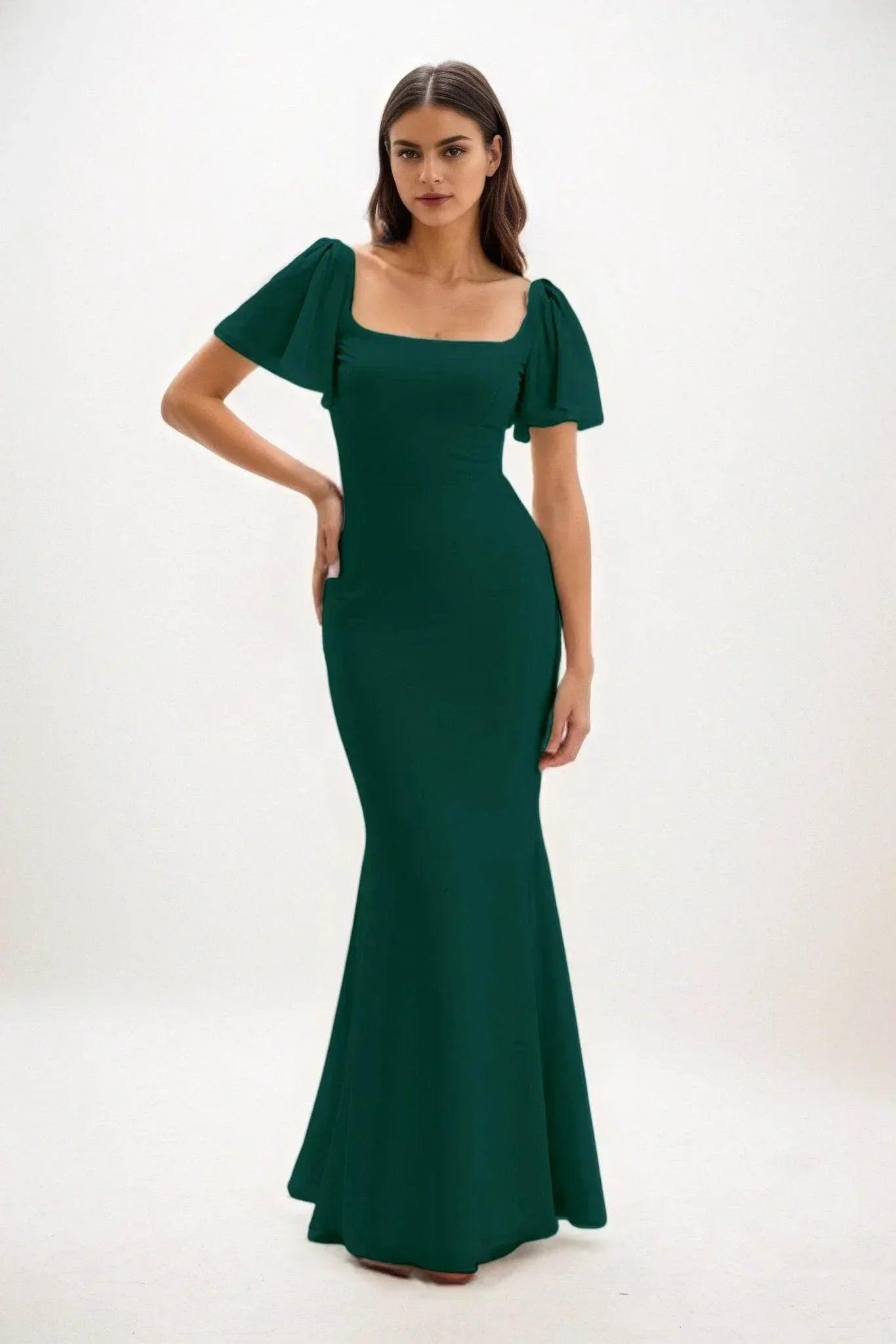 Sheath-Column Maxi Chiffon Dress CB0813CS