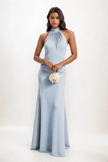 Sheath-Column Maxi Elastic Cloth Dress CB0814CS
