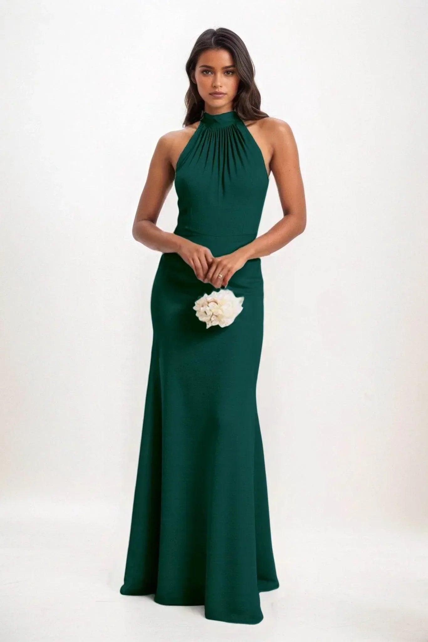 Sheath-Column Maxi Elastic Cloth Dress CB0814CS