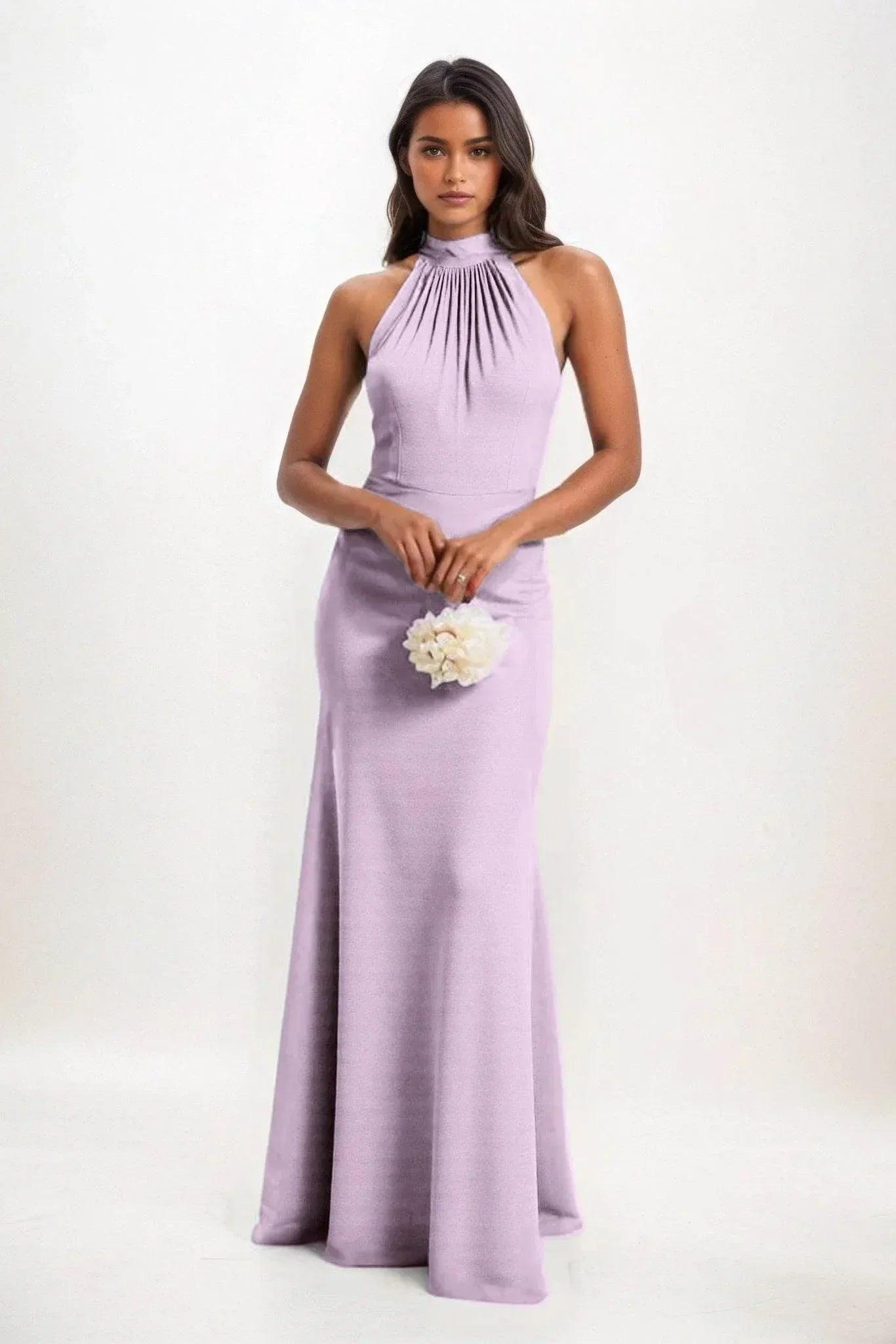 Sheath-Column Maxi Elastic Cloth Dress CB0814CS