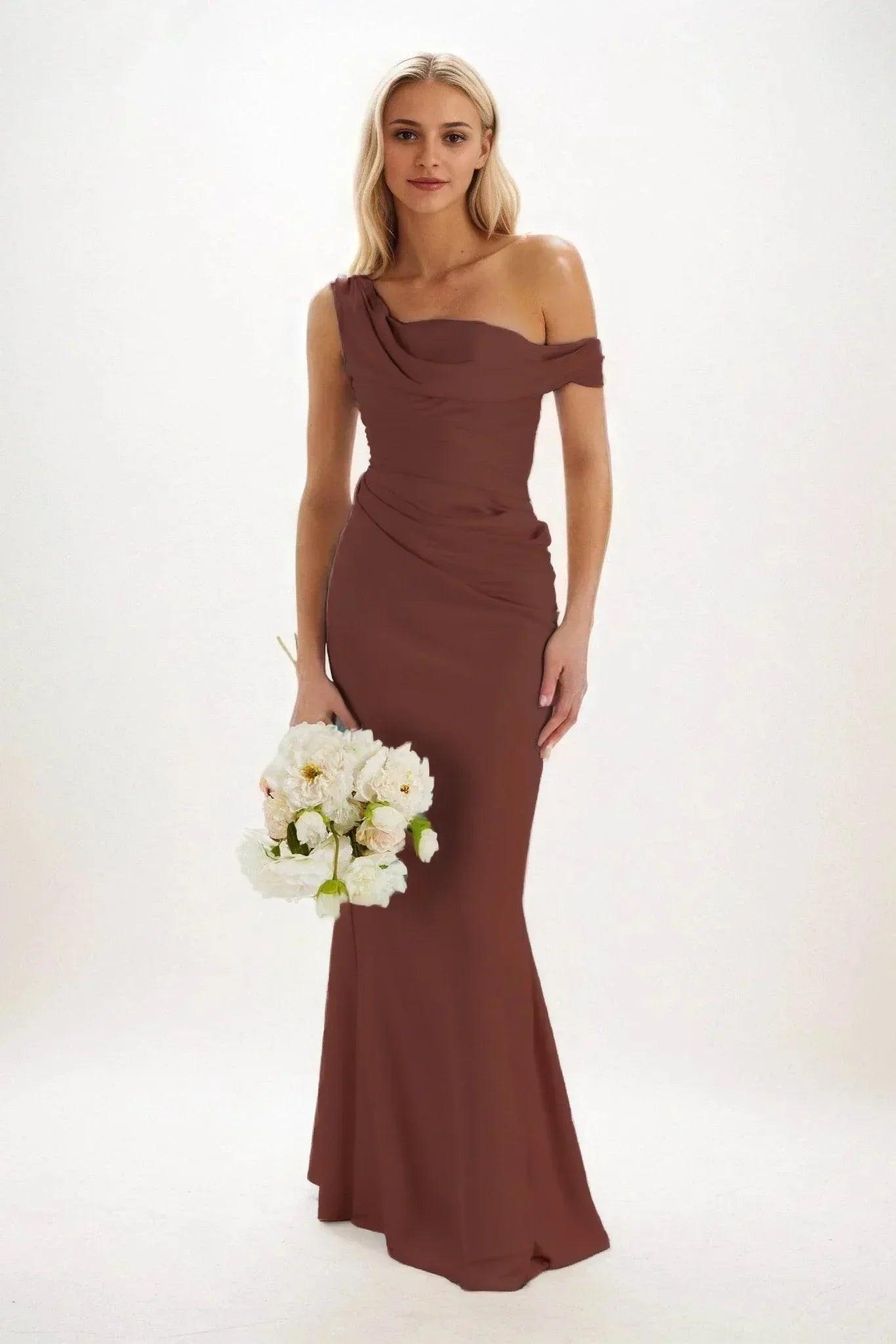 Sheath-Column Maxi Luxe Satin Dress CB0815CS