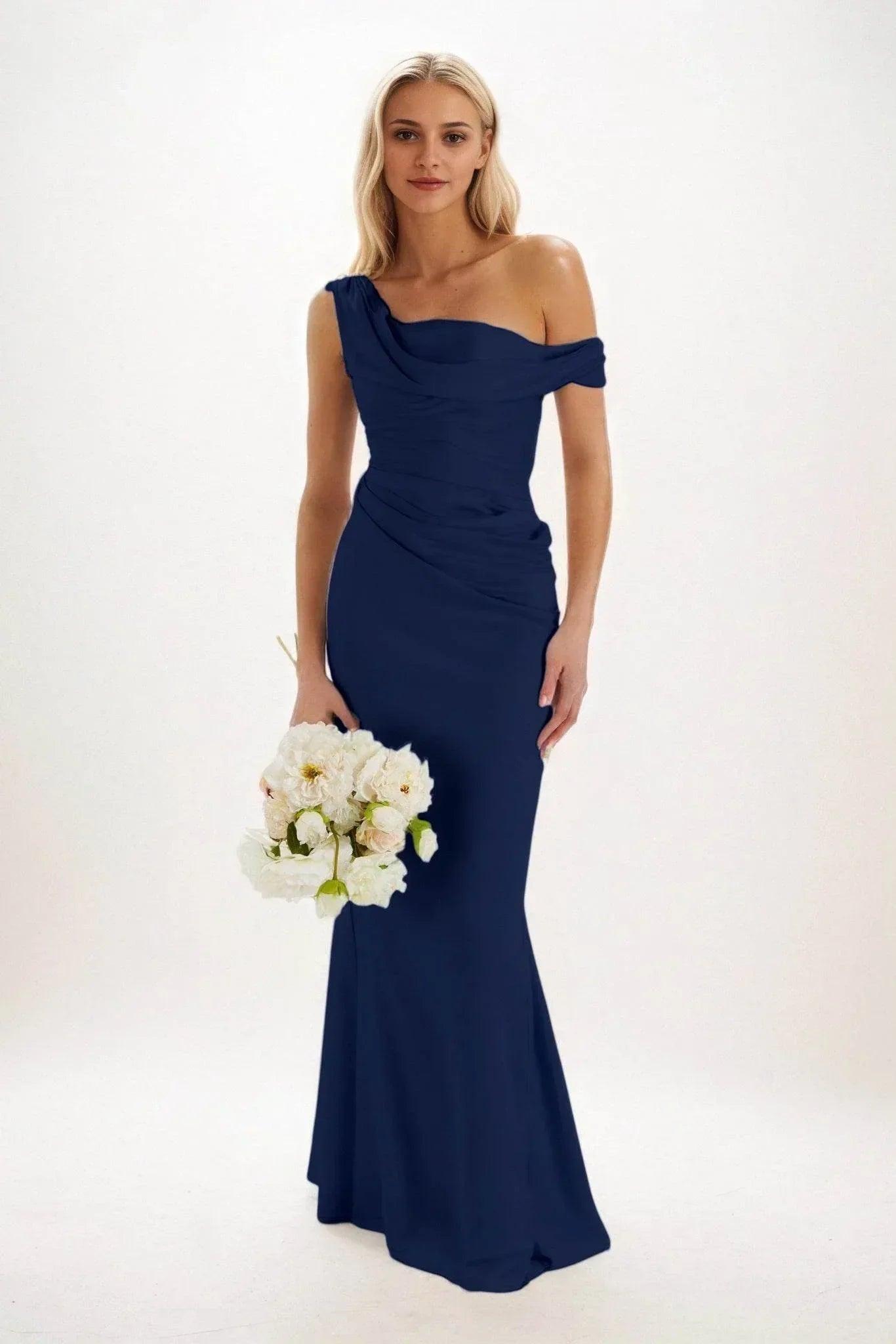 Sheath-Column Maxi Luxe Satin Dress CB0815CS