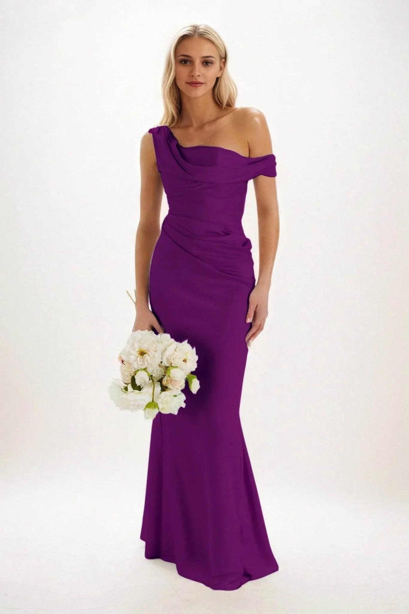 Sheath-Column Maxi Luxe Satin Dress CB0815CS