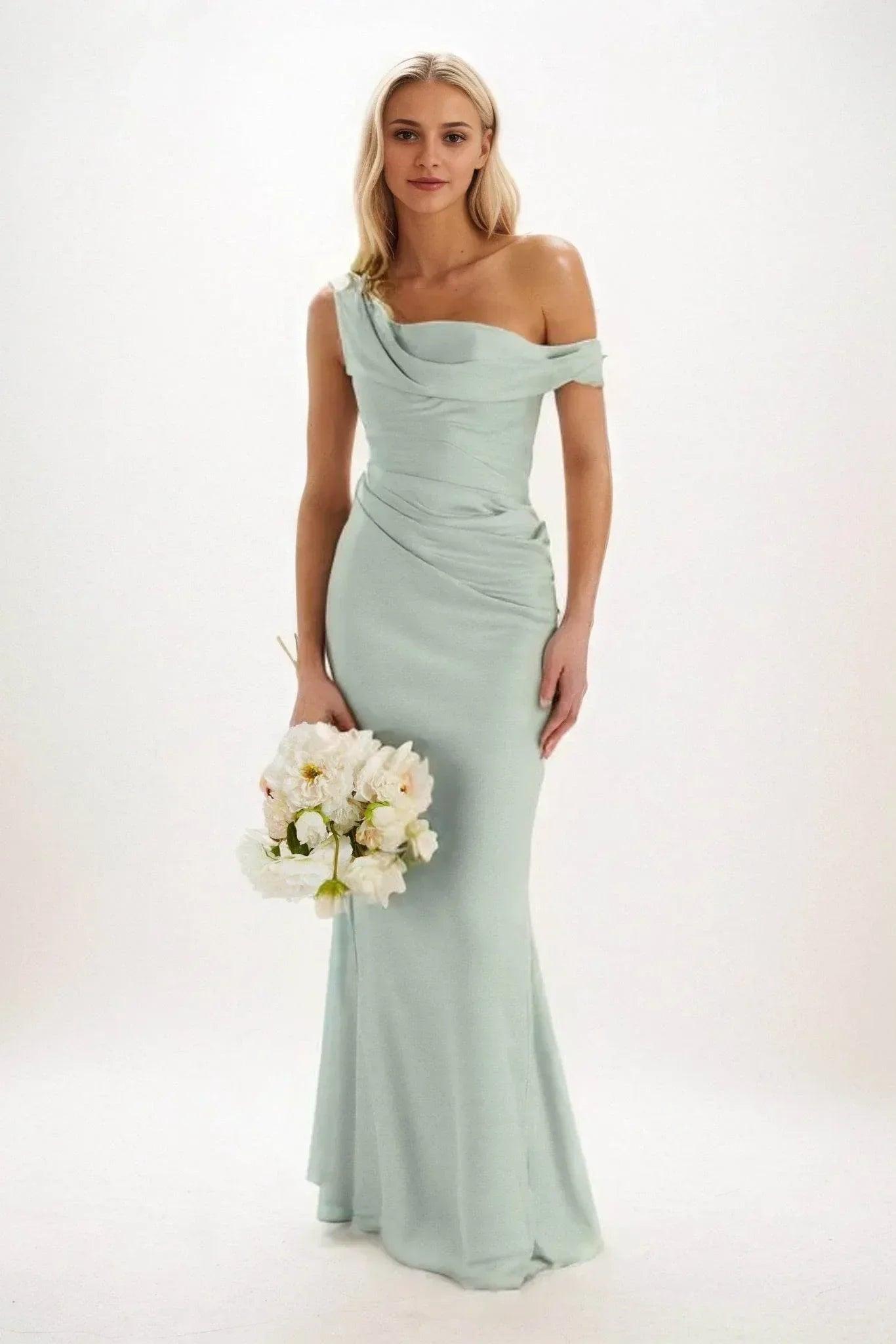 Sheath-Column Maxi Luxe Satin Dress CB0815CS