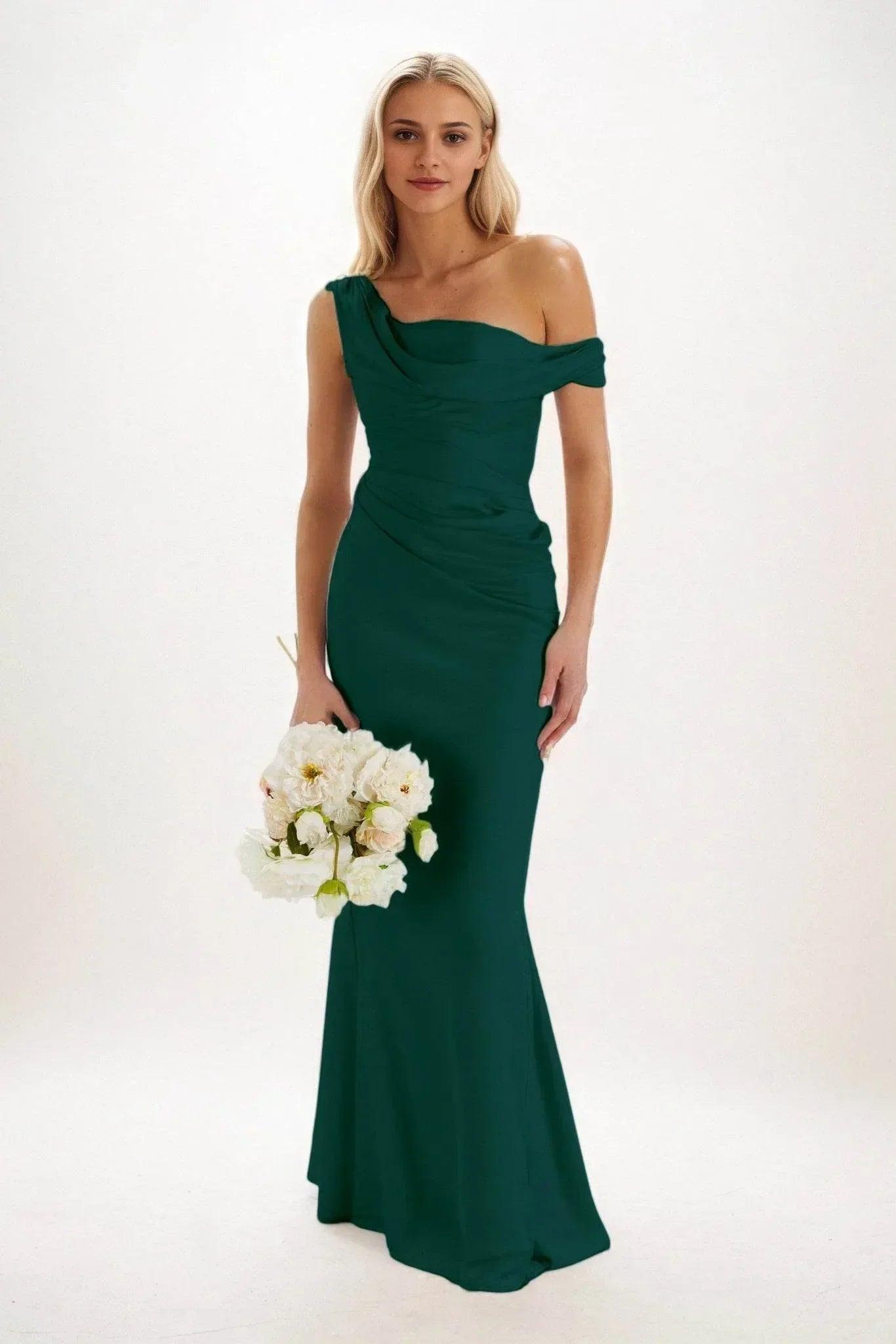 Sheath-Column Maxi Luxe Satin Dress CB0815CS