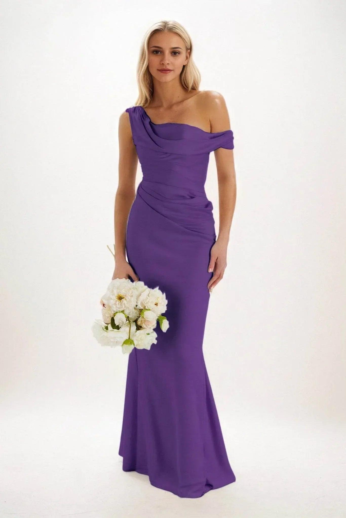 Sheath-Column Maxi Luxe Satin Dress CB0815CS