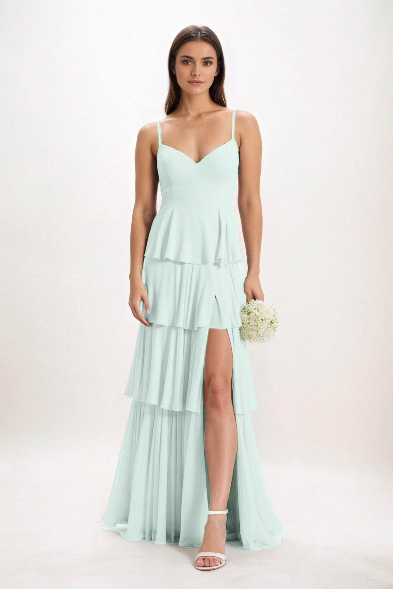 Ball Gown Maxi Chiffon Bridesmaid Dress CB0818