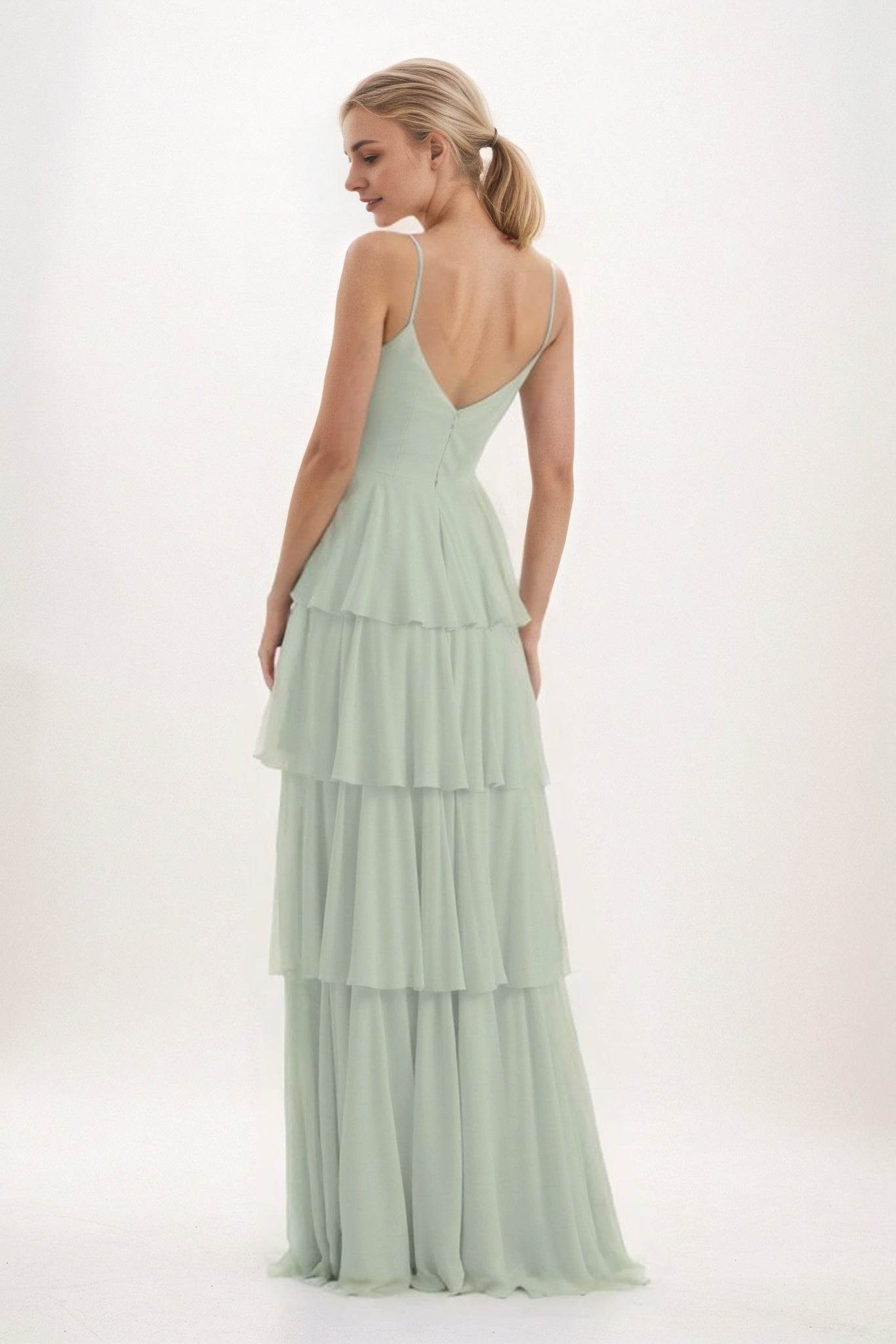Ball Gown Maxi Chiffon Bridesmaid Dress CB0818