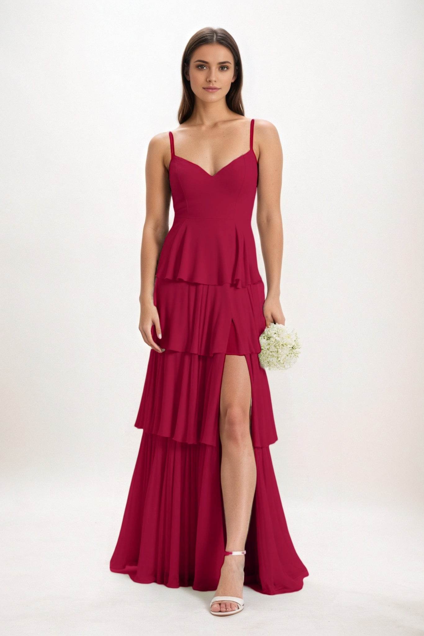 Ball Gown Maxi Chiffon Bridesmaid Dress CB0818