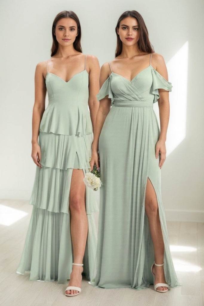 A-Line Maxi Chiffon Bridesmaid Dress CB0820