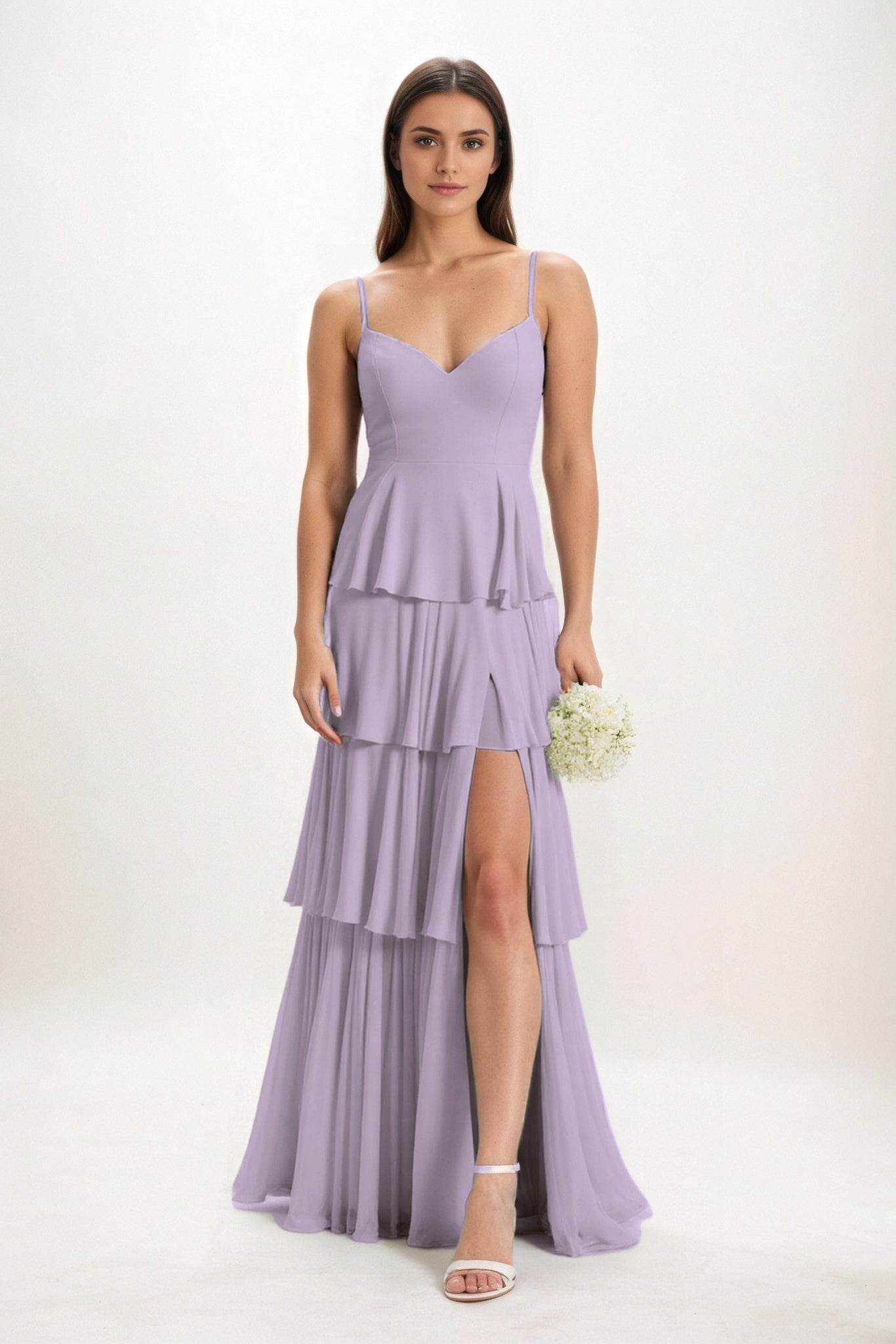 Ball Gown Maxi Chiffon Bridesmaid Dress CB0818