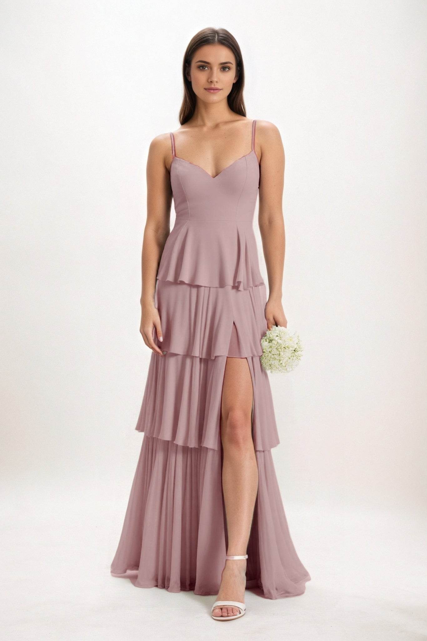 Ball Gown Maxi Chiffon Bridesmaid Dress CB0818