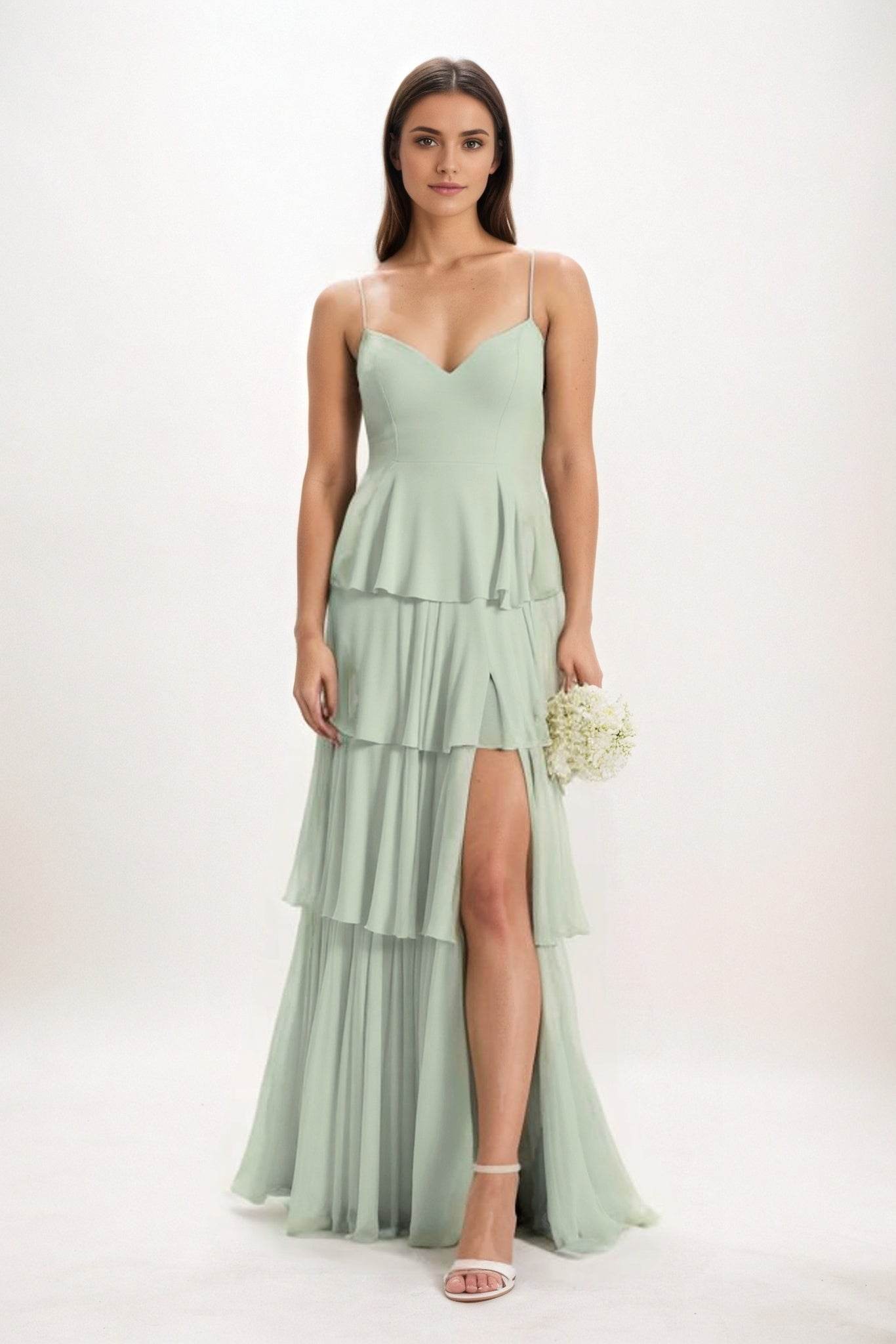 Ball Gown Maxi Chiffon Bridesmaid Dress CB0818
