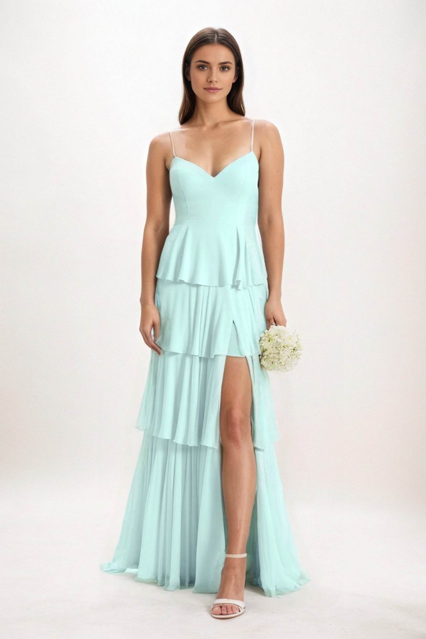 Ball Gown Maxi Chiffon Bridesmaid Dress CB0818