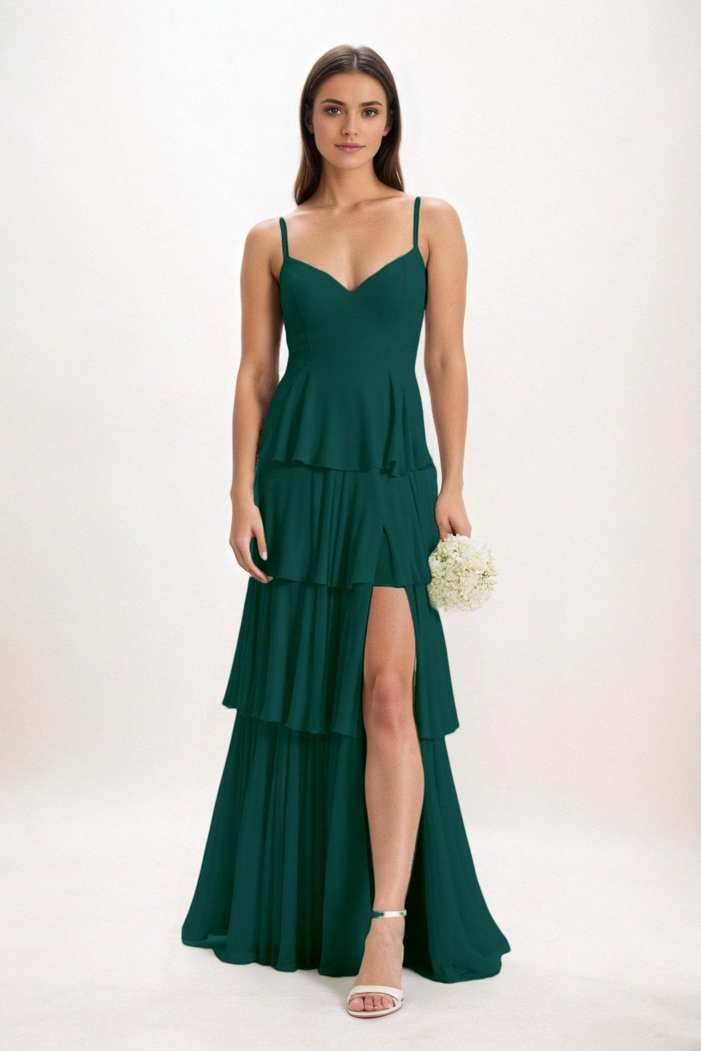 Ball Gown Maxi Chiffon Bridesmaid Dress CB0818