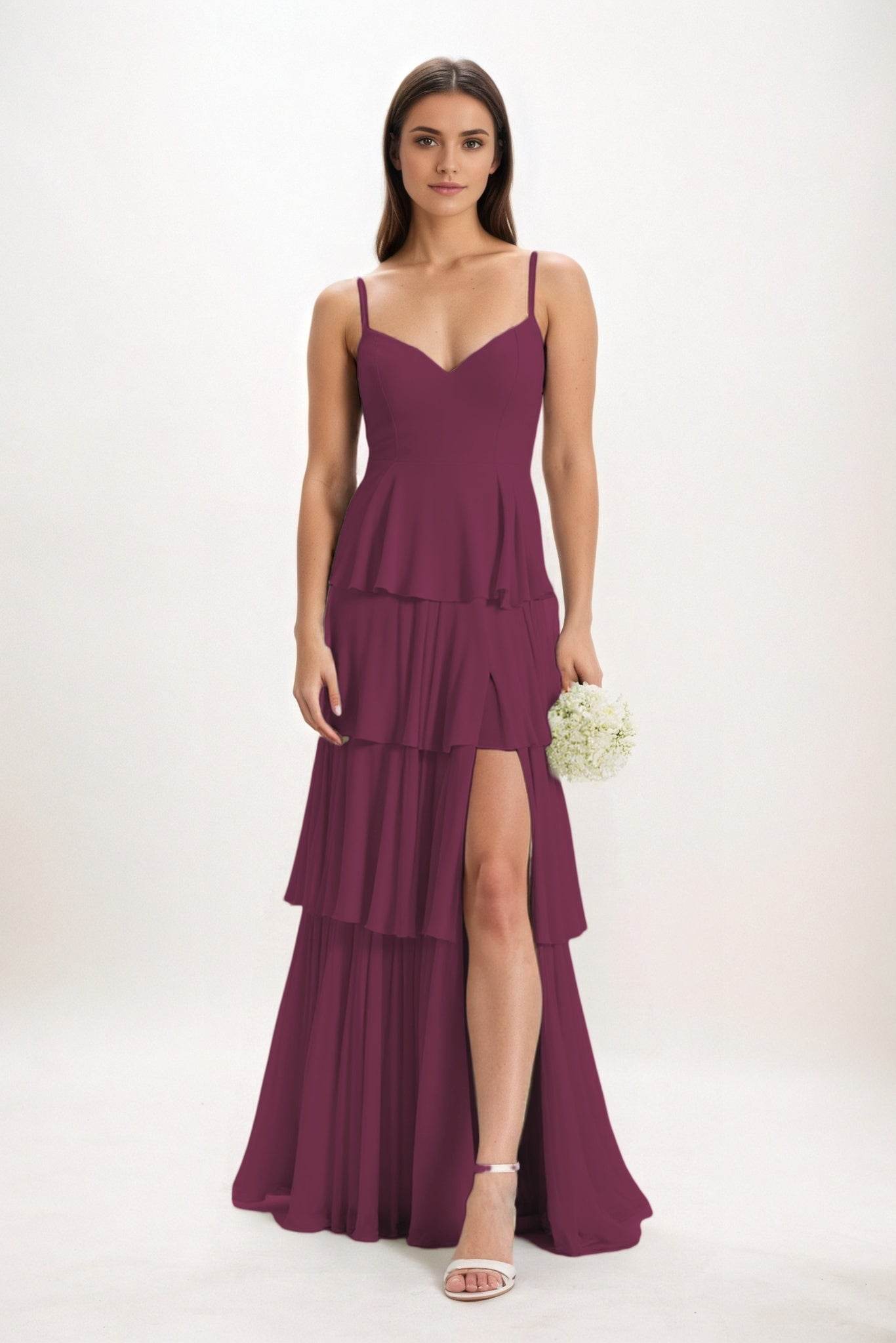 Ball Gown Maxi Chiffon Bridesmaid Dress CB0818