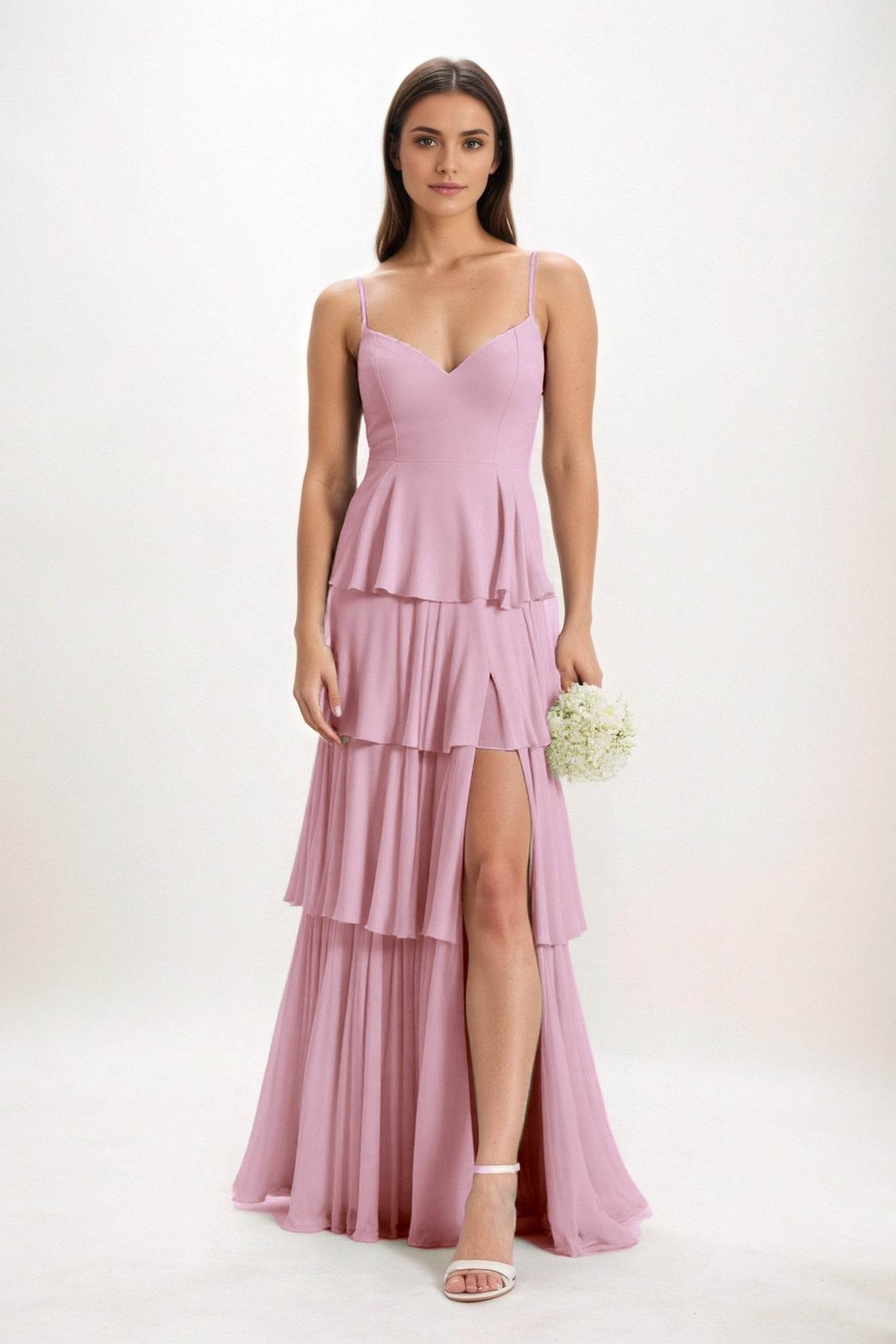 Ball Gown Maxi Chiffon Bridesmaid Dress CB0818