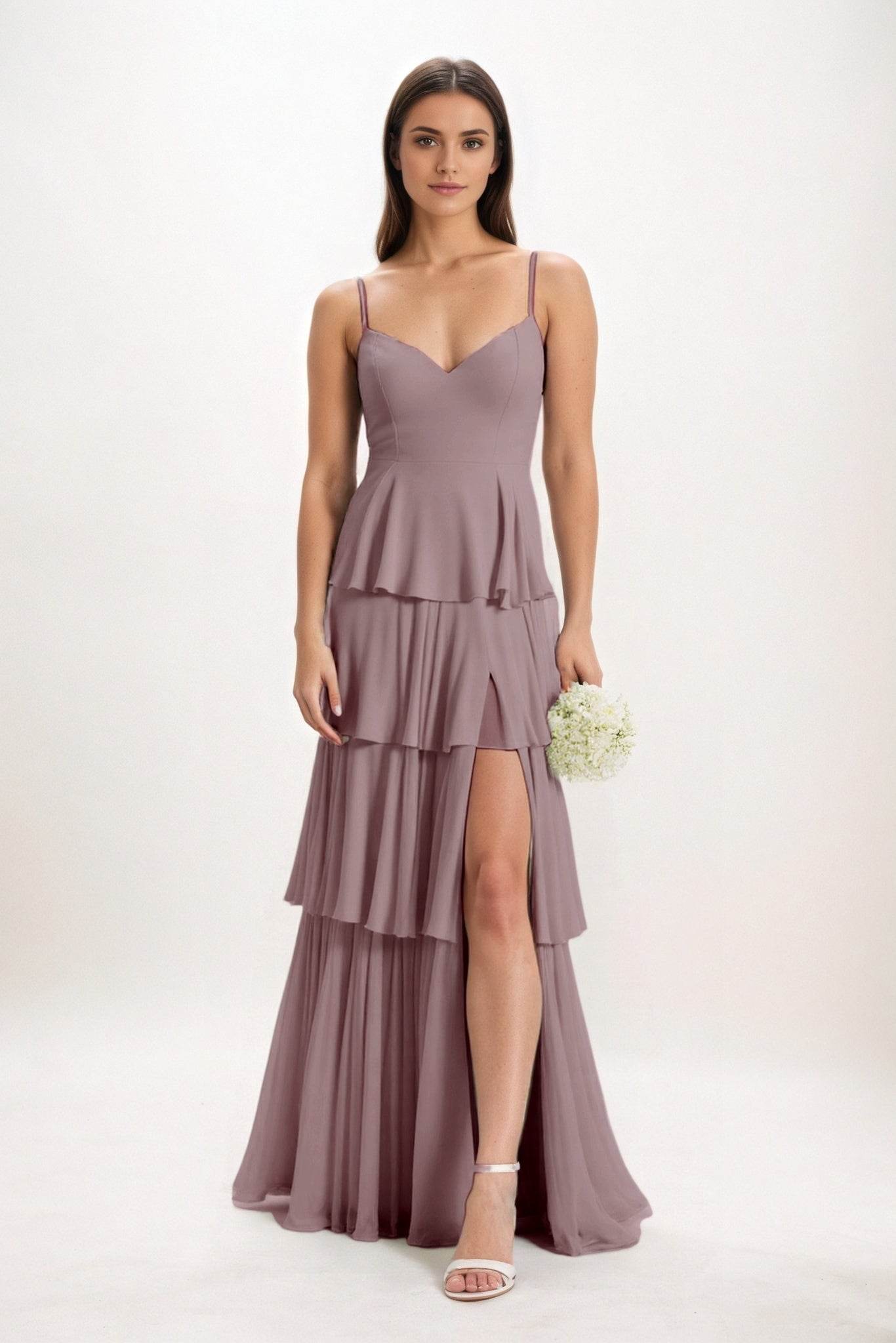 Ball Gown Maxi Chiffon Bridesmaid Dress CB0818