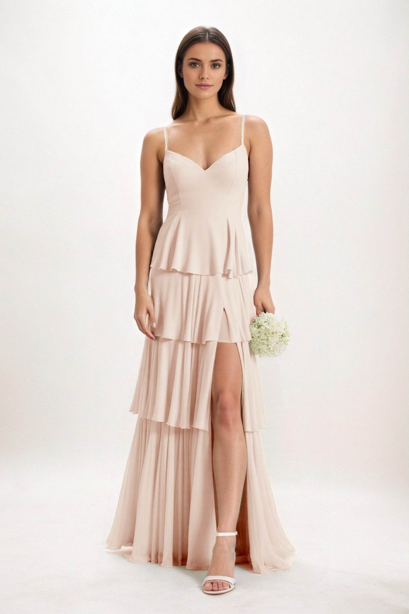 Ball Gown Maxi Chiffon Bridesmaid Dress CB0818