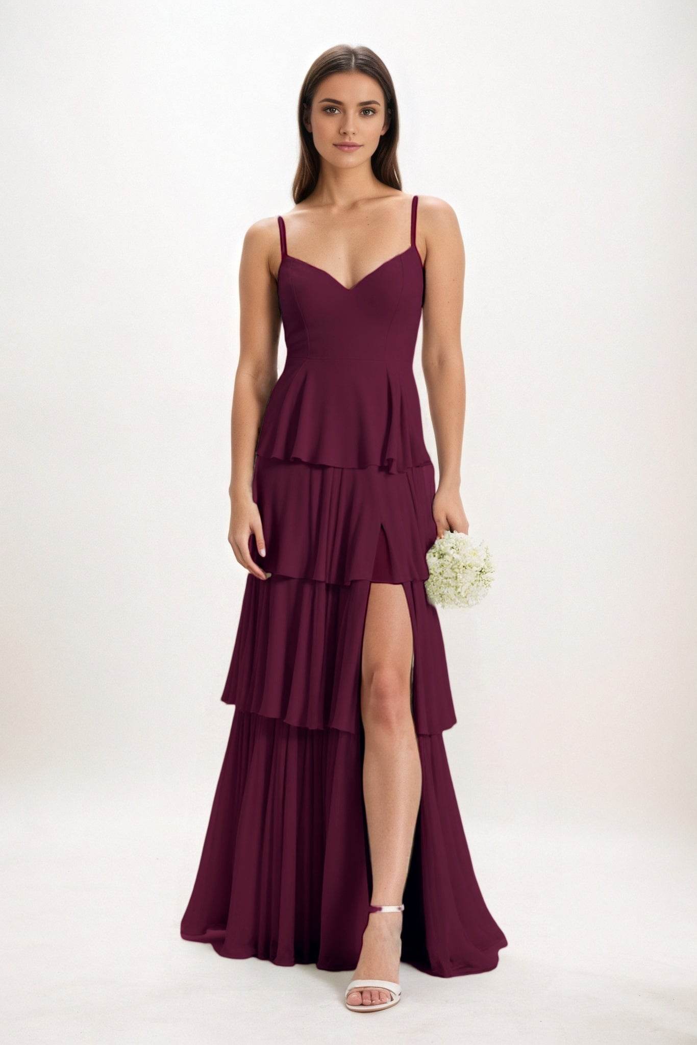 Ball Gown Maxi Chiffon Bridesmaid Dress CB0818