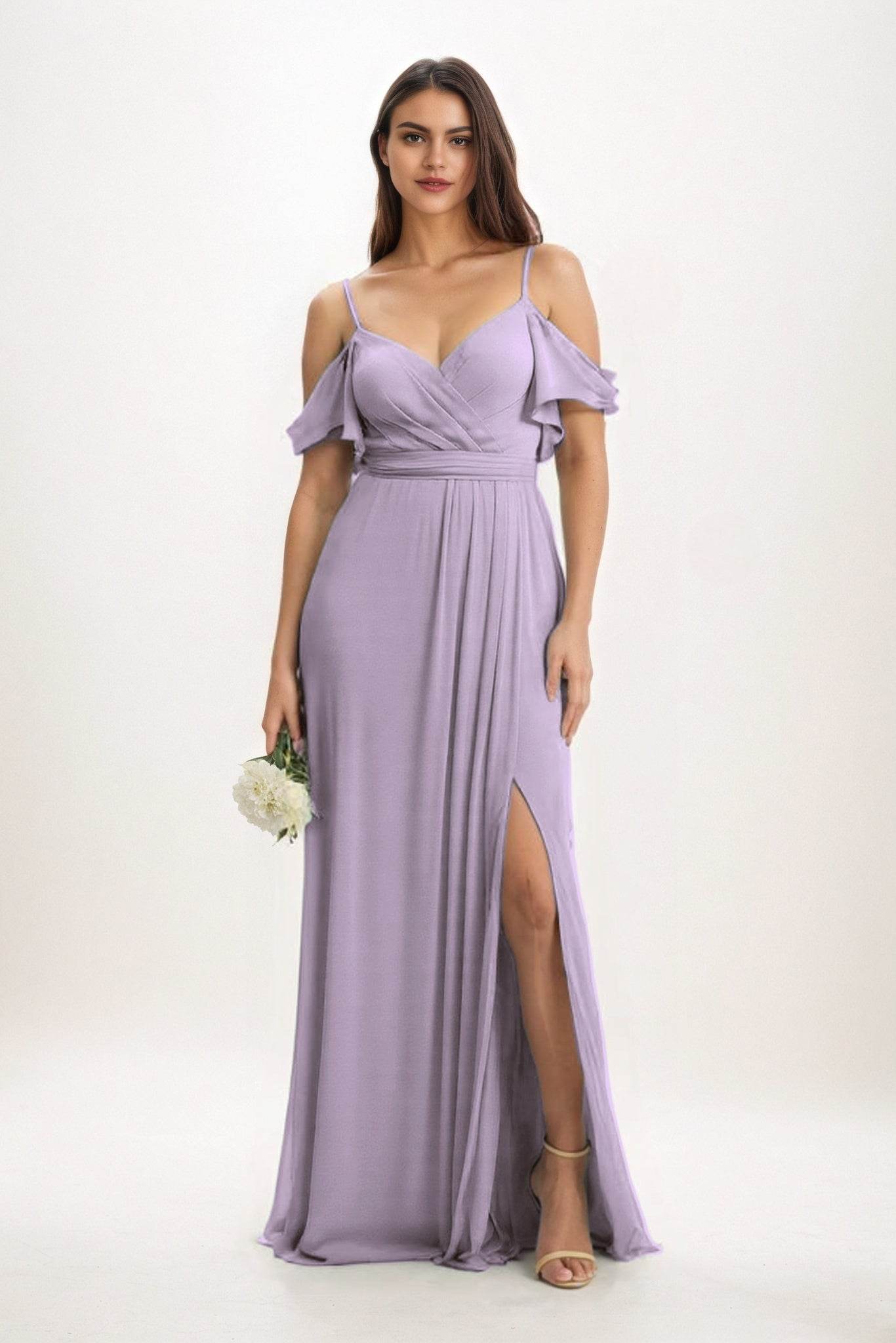 A-Line Maxi Chiffon Bridesmaid Dress CB0820