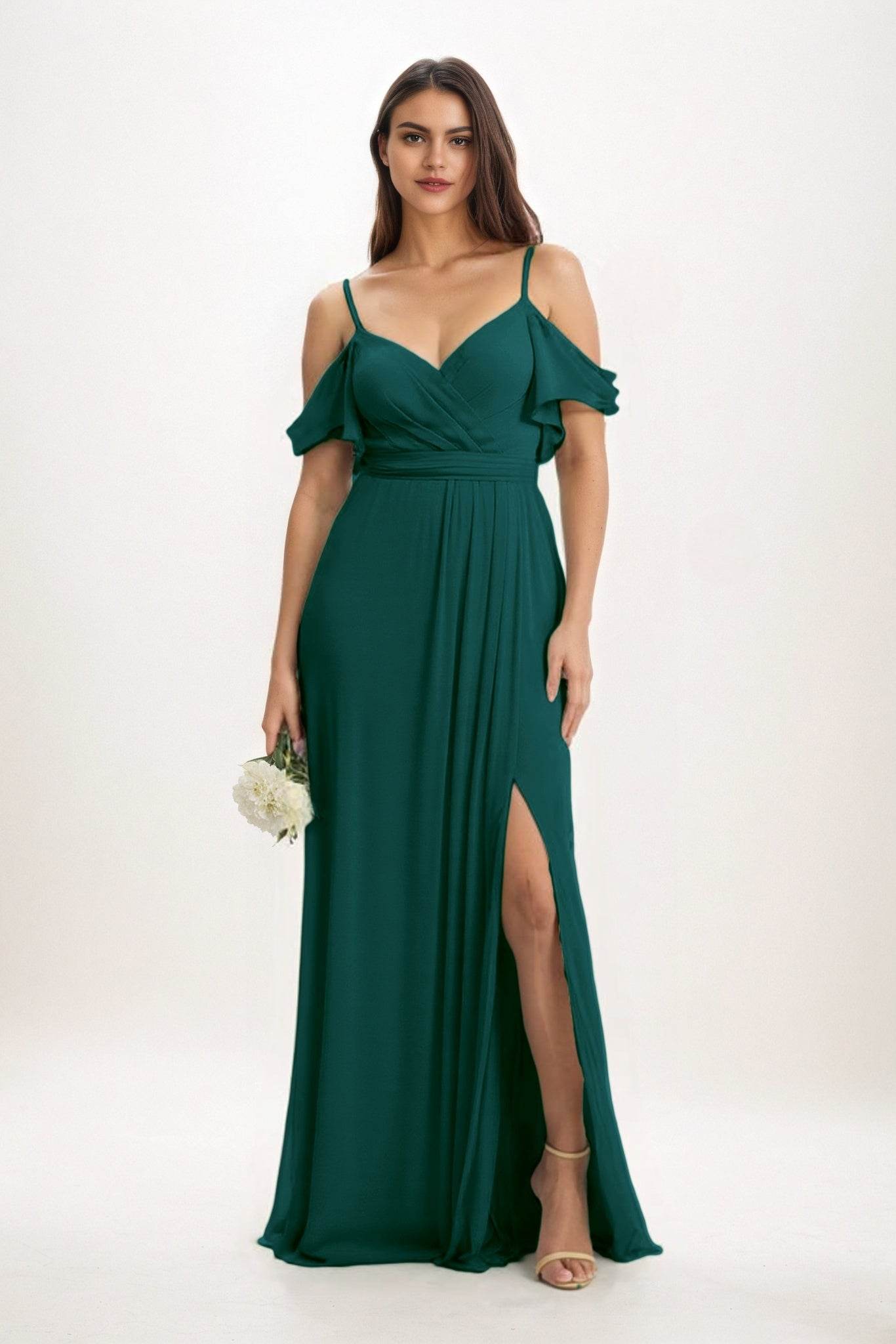 A-Line Maxi Chiffon Bridesmaid Dress CB0820