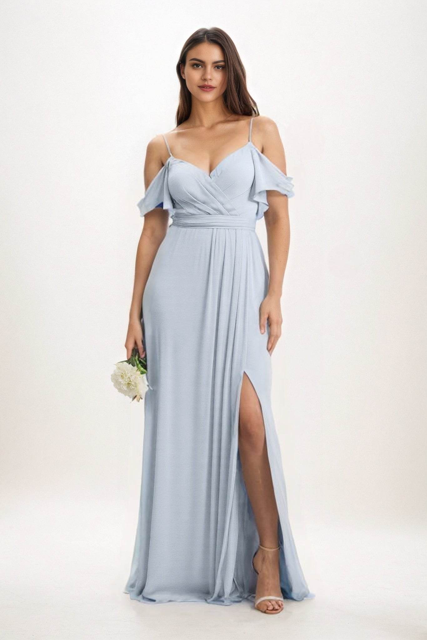 A-Line Maxi Chiffon Bridesmaid Dress CB0820