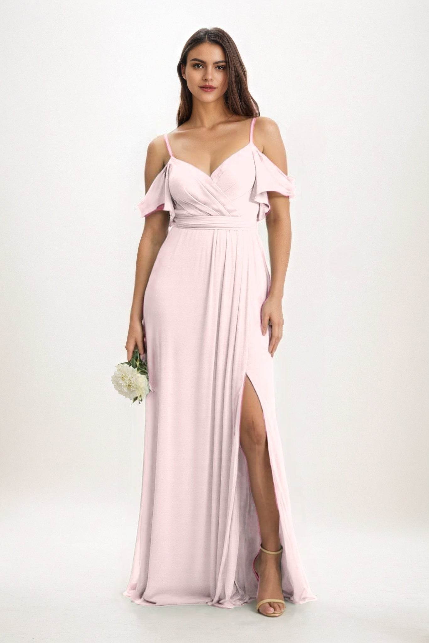 A-Line Maxi Chiffon Bridesmaid Dress CB0820