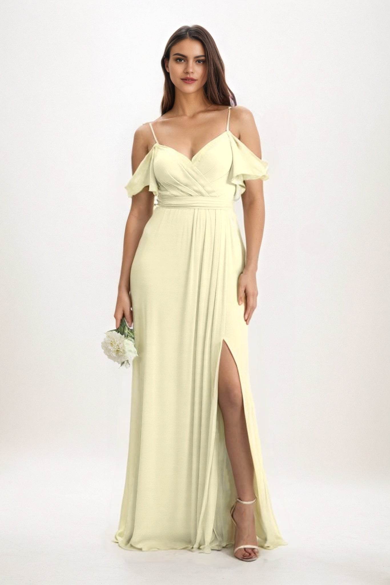 A-Line Maxi Chiffon Bridesmaid Dress CB0820