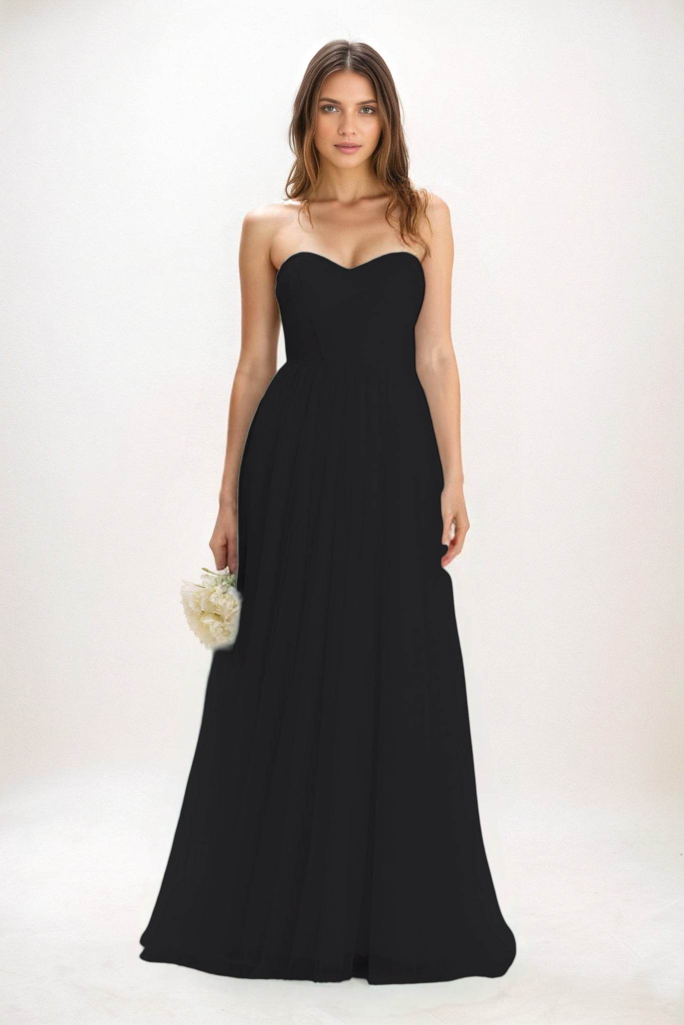 A-Line Maxi Tulle Bridesmaid Dress CB0822