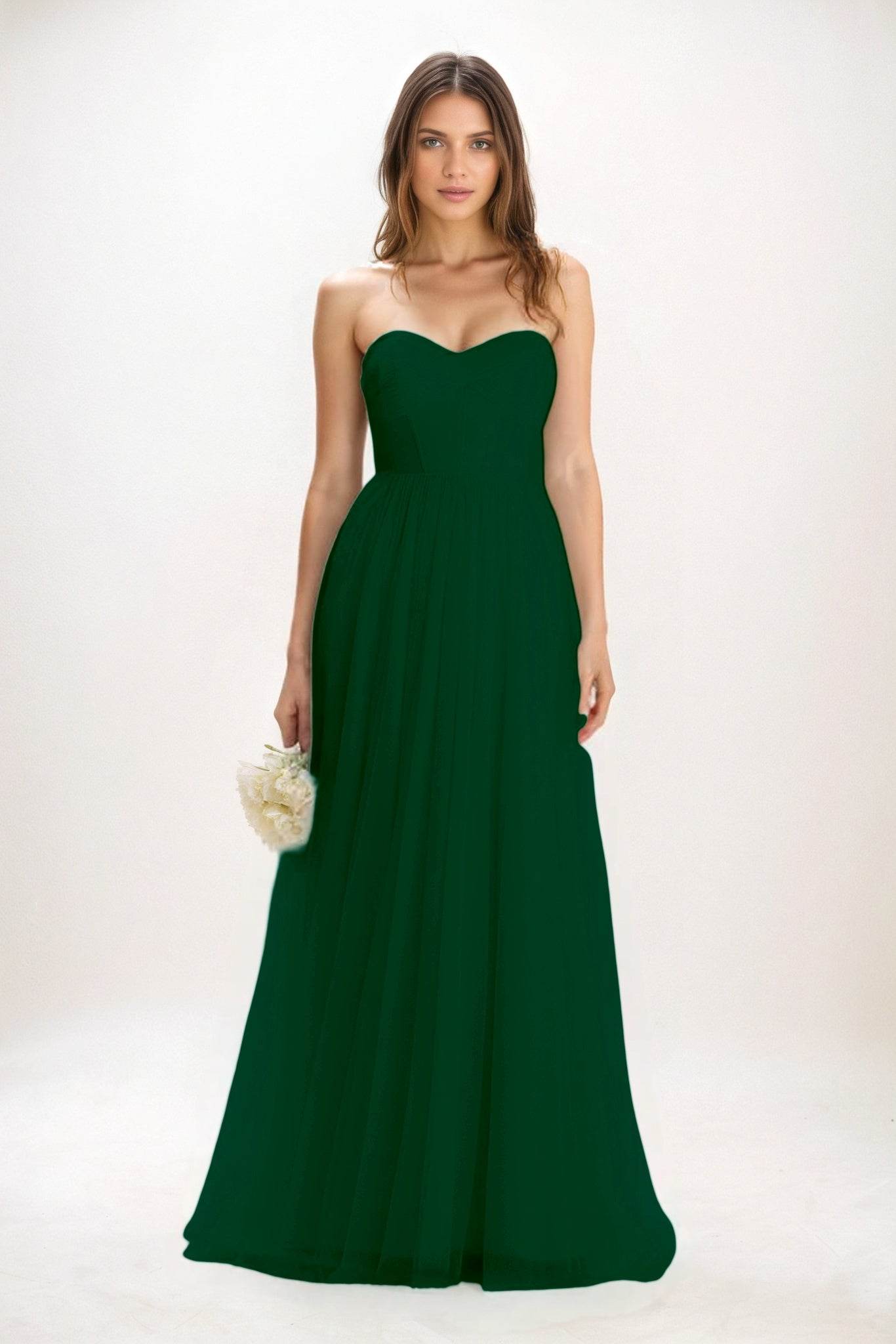 A-Line Maxi Tulle Bridesmaid Dress CB0822