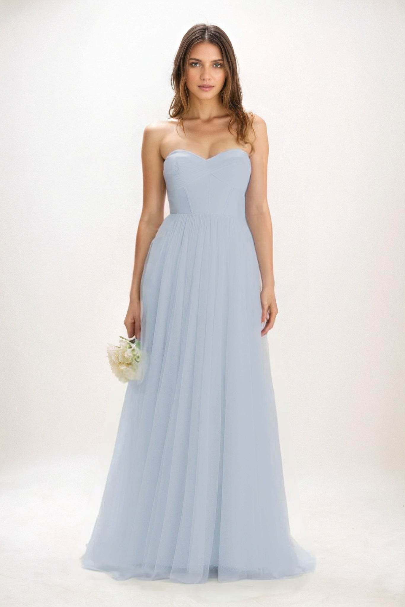 A-Line Maxi Tulle Bridesmaid Dress CB0822