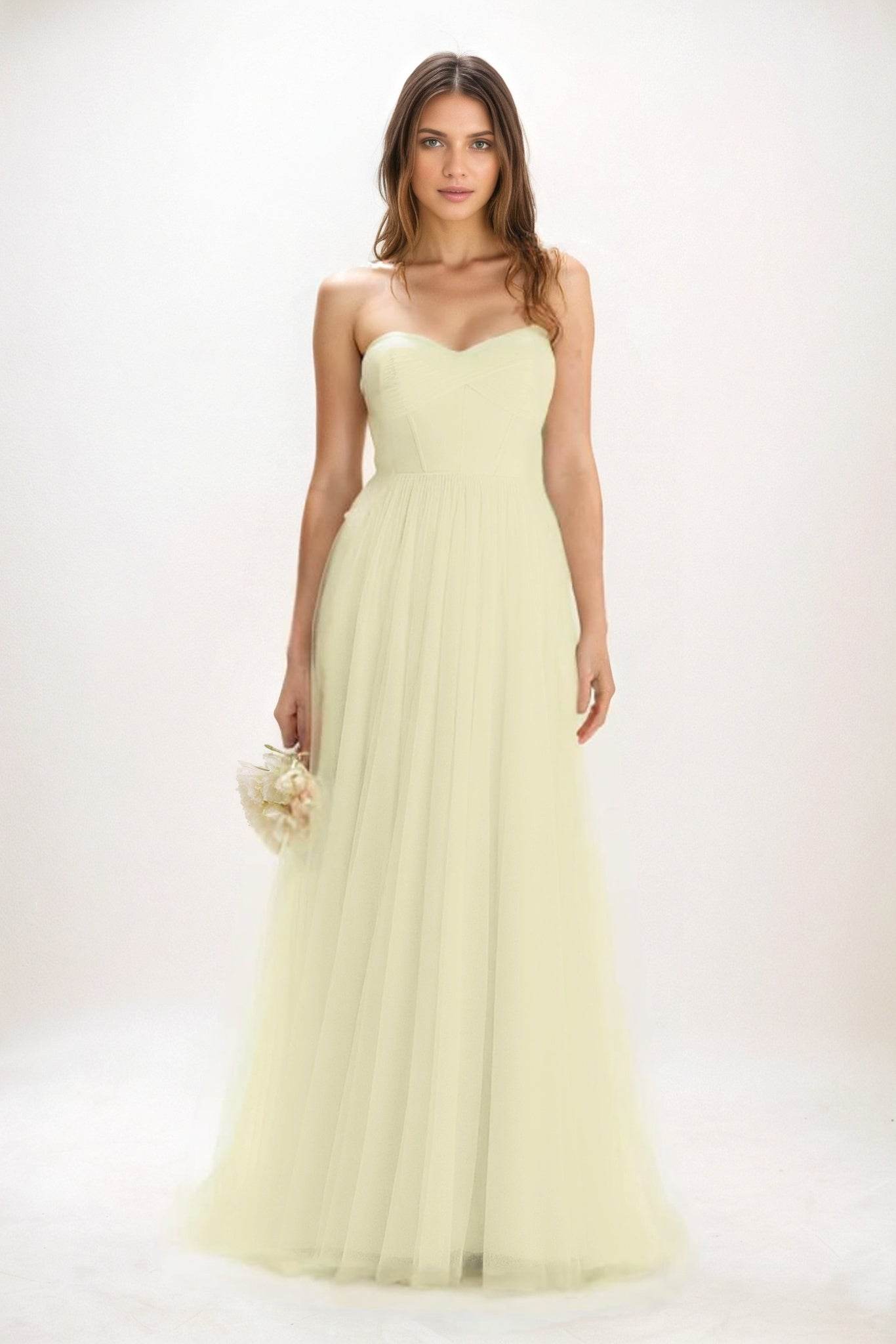 A-Line Maxi Tulle Bridesmaid Dress CB0822