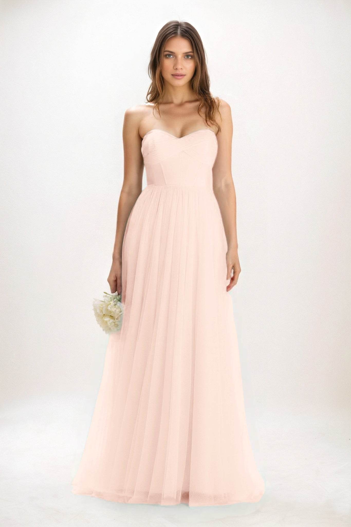 A-Line Maxi Tulle Bridesmaid Dress CB0822