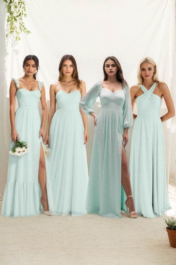 A-Line Maxi Chiffon Bridesmaid Dress CB0823