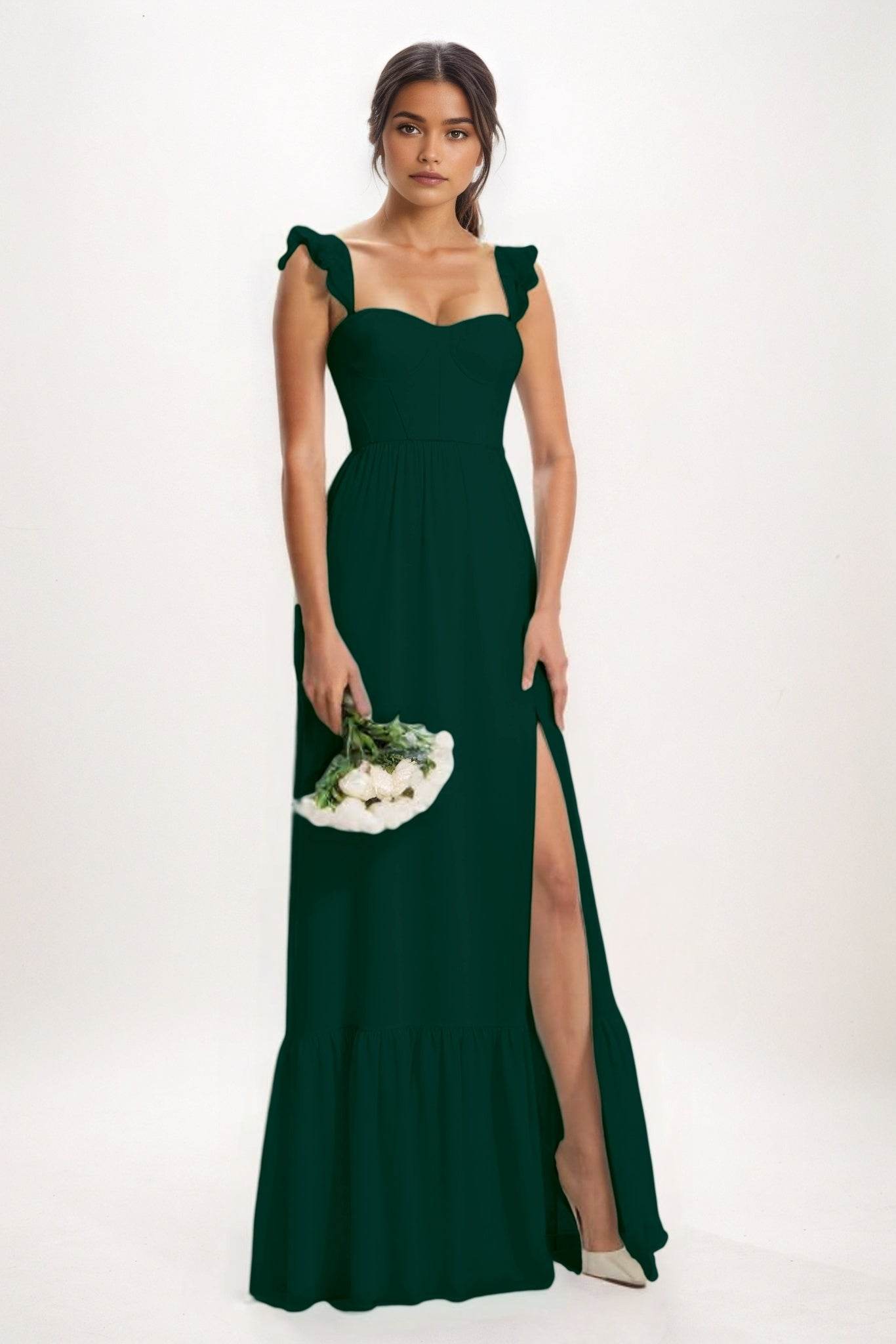 A-Line Maxi Chiffon Bridesmaid Dress CB0823