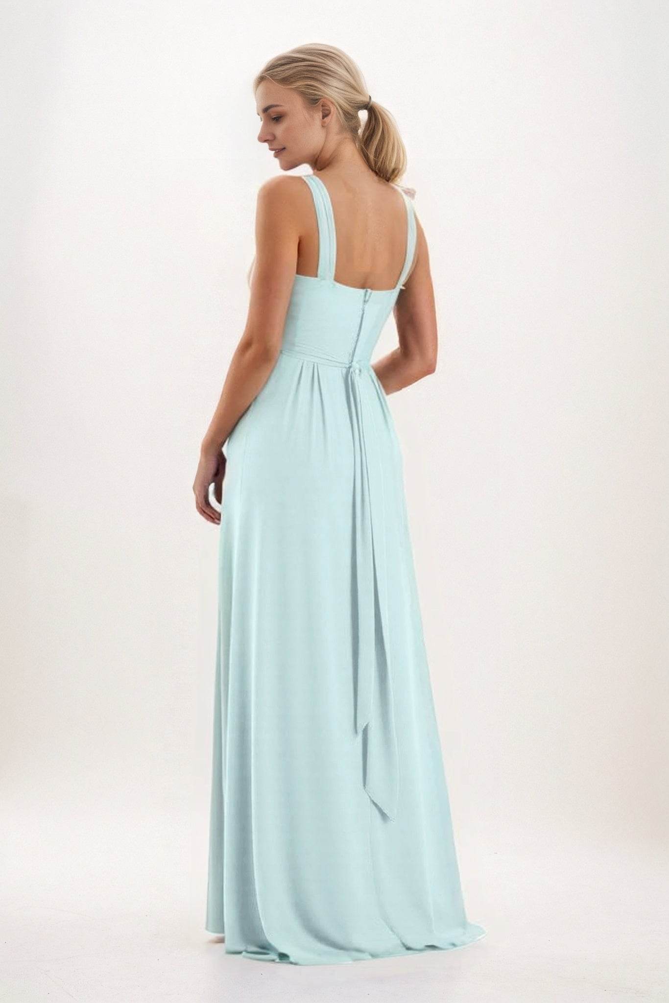 A-Line Maxi Chiffon Bridesmaid Dress CB0824