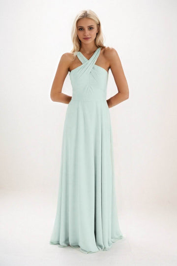 A-Line Maxi Chiffon Bridesmaid Dress CB0824
