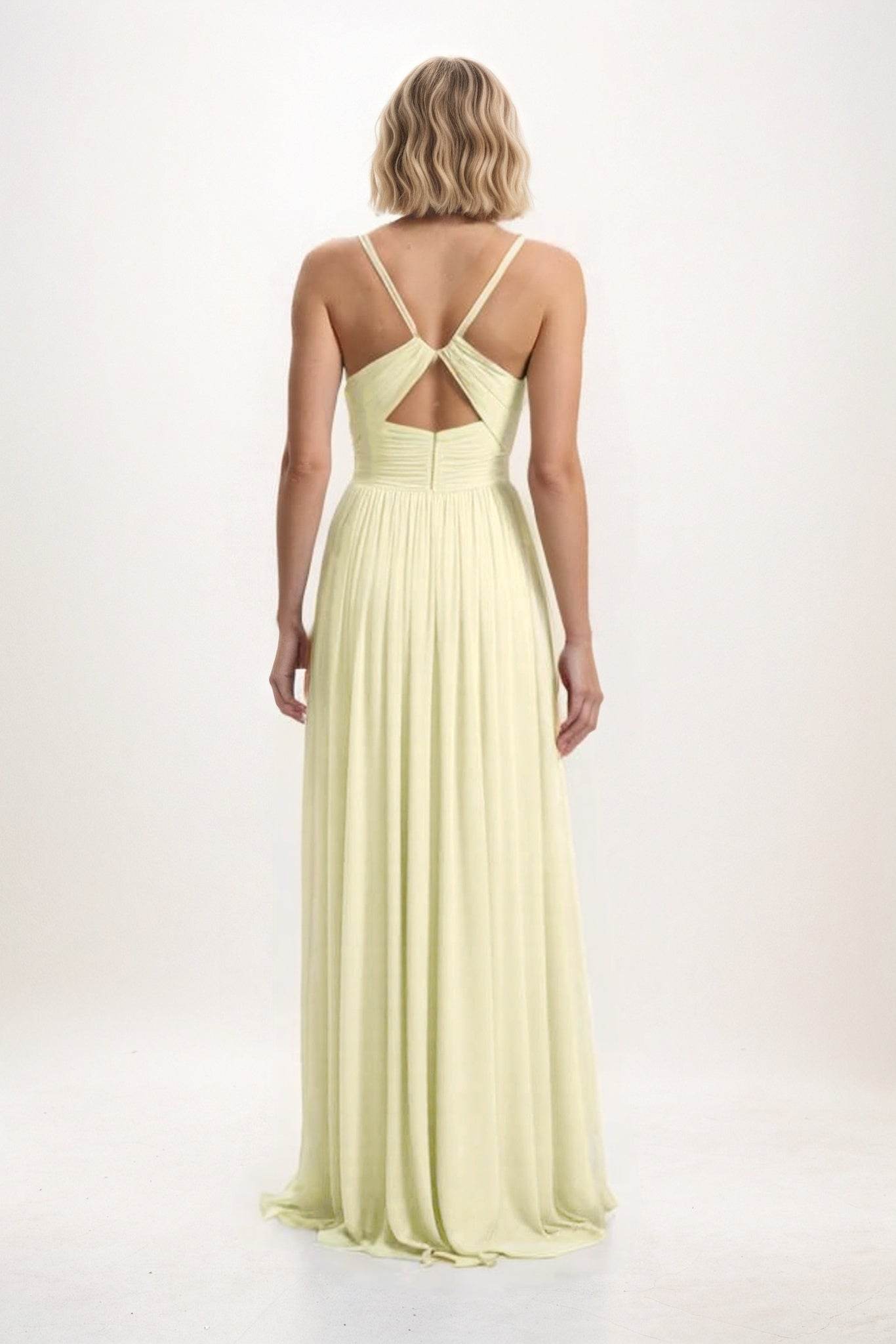 A-Line Maxi Chiffon Bridesmaid Dress CB0825