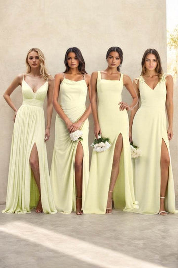 A-Line Maxi Chiffon Bridesmaid Dress CB0825